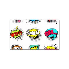 Set-colorful-comic-speech-bubbles Sticker Rectangular (100 Pack)