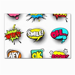 Set-colorful-comic-speech-bubbles Postcards 5  X 7  (pkg Of 10)