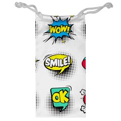 Set-colorful-comic-speech-bubbles Jewelry Bag by Jancukart