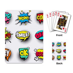 Set-colorful-comic-speech-bubbles Playing Cards Single Design (rectangle) by Jancukart