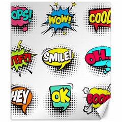 Set-colorful-comic-speech-bubbles Canvas 20  X 24 