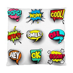 Set-colorful-comic-speech-bubbles Standard Cushion Case (one Side)