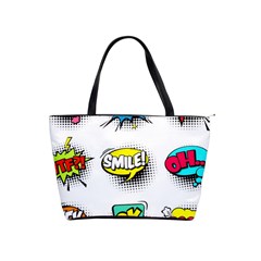 Set-colorful-comic-speech-bubbles Classic Shoulder Handbag