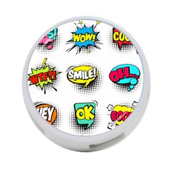 Set-colorful-comic-speech-bubbles 4-port Usb Hub (one Side)