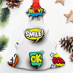 Set-colorful-comic-speech-bubbles Ornament (christmas Tree) 