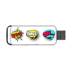 Set-colorful-comic-speech-bubbles Portable Usb Flash (one Side) by Jancukart