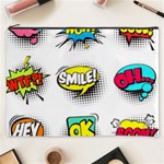 Set-colorful-comic-speech-bubbles Cosmetic Bag (XXXL) Front