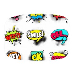 Set-colorful-comic-speech-bubbles Mini Square Pill Box by Jancukart