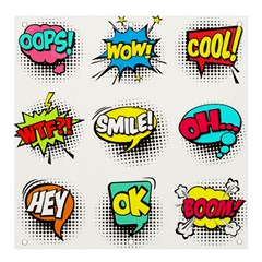 Set-colorful-comic-speech-bubbles Banner And Sign 4  X 4  by Jancukart