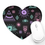 Vintage-seamless-pattern-with-tribal-art-african-style-drawing Heart Mousepad Front