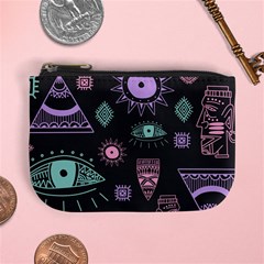 Vintage-seamless-pattern-with-tribal-art-african-style-drawing Mini Coin Purse