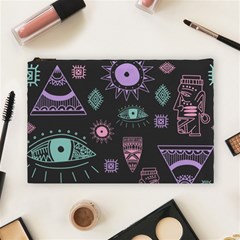 Vintage-seamless-pattern-with-tribal-art-african-style-drawing Cosmetic Bag (large)