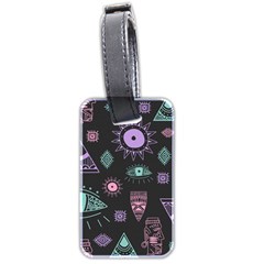 Vintage-seamless-pattern-with-tribal-art-african-style-drawing Luggage Tag (two Sides)