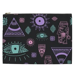 Vintage-seamless-pattern-with-tribal-art-african-style-drawing Cosmetic Bag (xxl)