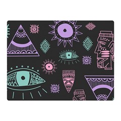 Vintage-seamless-pattern-with-tribal-art-african-style-drawing Double Sided Flano Blanket (mini) 