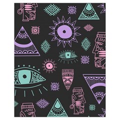 Vintage-seamless-pattern-with-tribal-art-african-style-drawing Drawstring Bag (small)