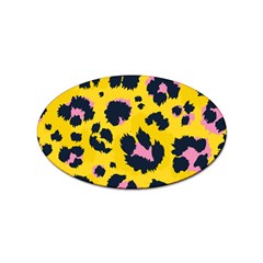 Leopard-print-seamless-pattern Sticker (oval)