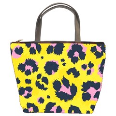 Leopard-print-seamless-pattern Bucket Bag