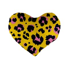 Leopard-print-seamless-pattern Standard 16  Premium Flano Heart Shape Cushions