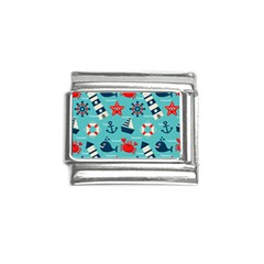 Seamless-pattern-nautical-icons-cartoon-style Italian Charm (9mm)