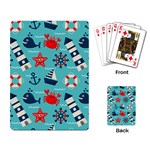 Seamless-pattern-nautical-icons-cartoon-style Playing Cards Single Design (Rectangle) Back