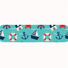 Seamless-pattern-nautical-icons-cartoon-style Large Bar Mat