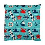 Seamless-pattern-nautical-icons-cartoon-style Standard Cushion Case (Two Sides) Front