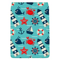 Seamless-pattern-nautical-icons-cartoon-style Removable Flap Cover (s)