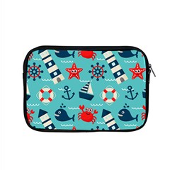 Seamless-pattern-nautical-icons-cartoon-style Apple Macbook Pro 15  Zipper Case