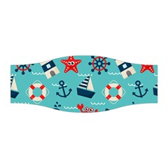 Seamless-pattern-nautical-icons-cartoon-style Stretchable Headband