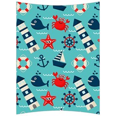 Seamless-pattern-nautical-icons-cartoon-style Back Support Cushion