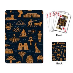 Dark-seamless-pattern-symbols-landmarks-signs-egypt Playing Cards Single Design (rectangle) by Jancukart