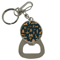 Dark-seamless-pattern-symbols-landmarks-signs-egypt Bottle Opener Key Chain by Jancukart