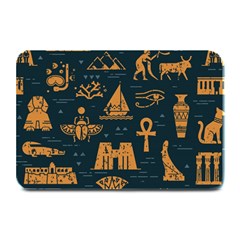 Dark-seamless-pattern-symbols-landmarks-signs-egypt Plate Mats by Jancukart