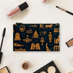 Dark-seamless-pattern-symbols-landmarks-signs-egypt Cosmetic Bag (small)