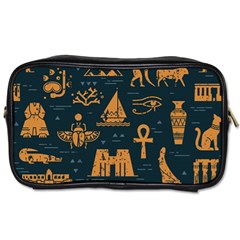 Dark-seamless-pattern-symbols-landmarks-signs-egypt Toiletries Bag (one Side)