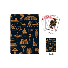 Dark-seamless-pattern-symbols-landmarks-signs-egypt Playing Cards Single Design (mini)