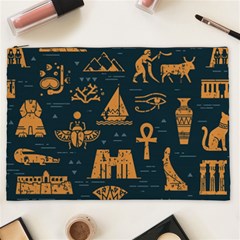 Dark-seamless-pattern-symbols-landmarks-signs-egypt Cosmetic Bag (xxl) by Jancukart