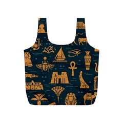 Dark-seamless-pattern-symbols-landmarks-signs-egypt Full Print Recycle Bag (s)