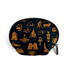 Dark-seamless-pattern-symbols-landmarks-signs-egypt Accessory Pouch (small)