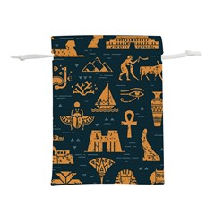 Dark-seamless-pattern-symbols-landmarks-signs-egypt Lightweight Drawstring Pouch (m)