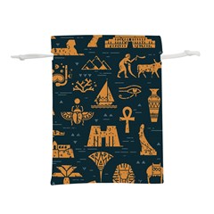 Dark-seamless-pattern-symbols-landmarks-signs-egypt Lightweight Drawstring Pouch (l) by Jancukart