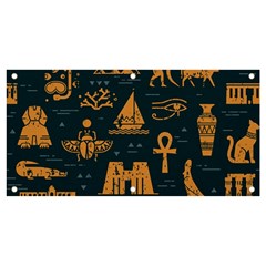 Dark-seamless-pattern-symbols-landmarks-signs-egypt Banner And Sign 4  X 2  by Jancukart