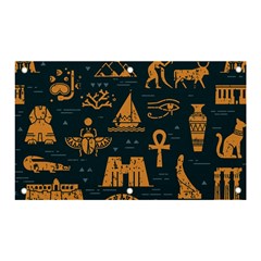 Dark-seamless-pattern-symbols-landmarks-signs-egypt Banner And Sign 5  X 3  by Jancukart