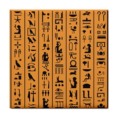 Egyptian-hieroglyphs-ancient-egypt-letters-papyrus-background-vector-old-egyptian-hieroglyph-writing Tile Coaster