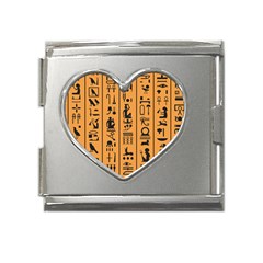 Egyptian-hieroglyphs-ancient-egypt-letters-papyrus-background-vector-old-egyptian-hieroglyph-writing Mega Link Heart Italian Charm (18mm)