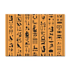 Egyptian-hieroglyphs-ancient-egypt-letters-papyrus-background-vector-old-egyptian-hieroglyph-writing Sticker A4 (10 Pack) by Jancukart