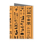 Egyptian-hieroglyphs-ancient-egypt-letters-papyrus-background-vector-old-egyptian-hieroglyph-writing Mini Greeting Cards (Pkg of 8) Left