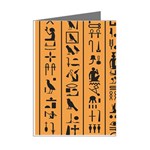 Egyptian-hieroglyphs-ancient-egypt-letters-papyrus-background-vector-old-egyptian-hieroglyph-writing Mini Greeting Cards (Pkg of 8) Right