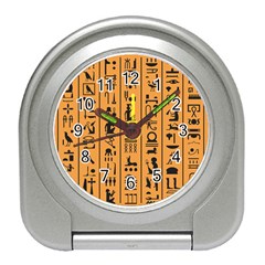 Egyptian-hieroglyphs-ancient-egypt-letters-papyrus-background-vector-old-egyptian-hieroglyph-writing Travel Alarm Clock